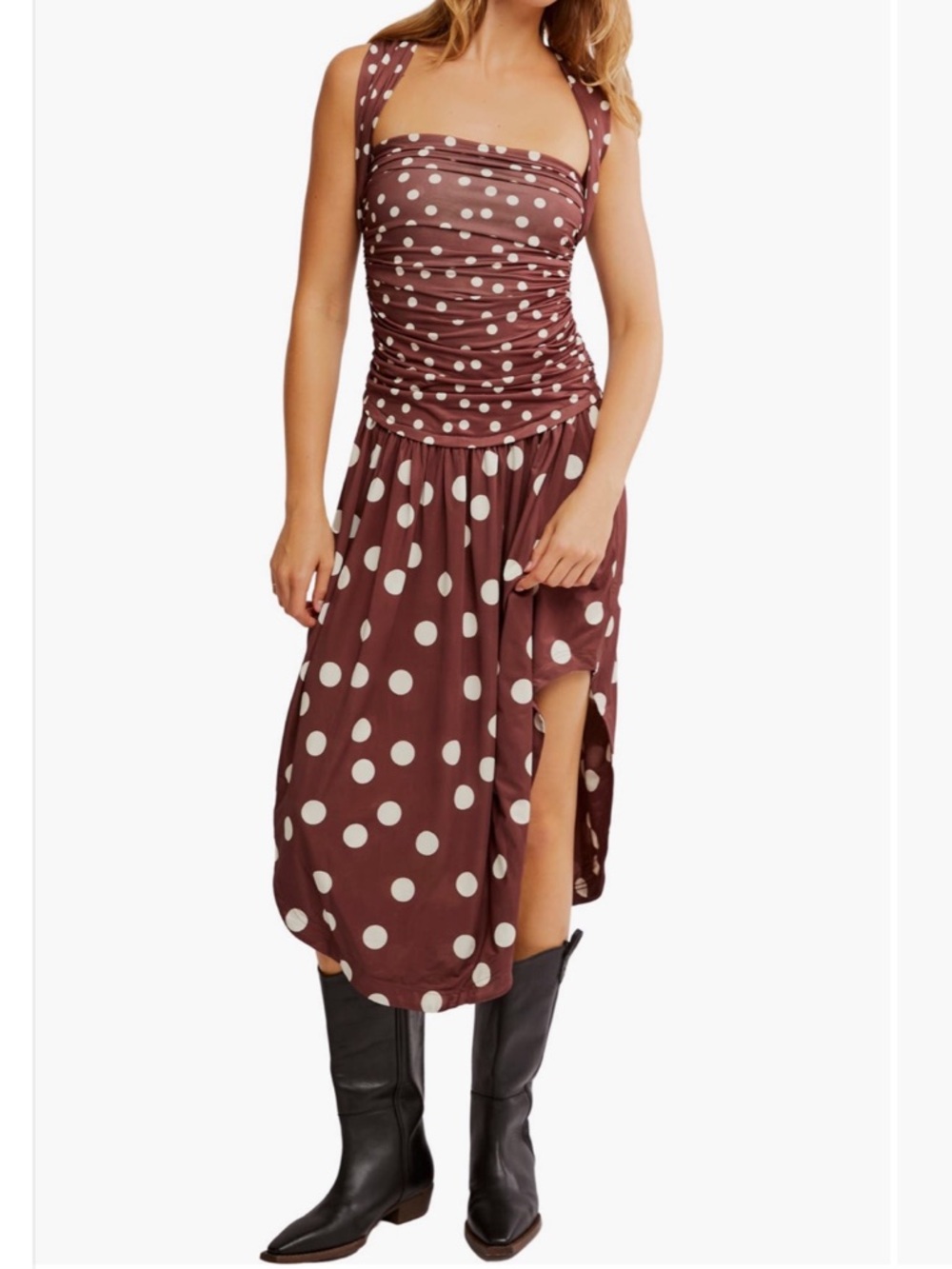 🆕 Free People RAYON Variegated
Polka Dot Midi Dress…NWT - Picture 2 of 8